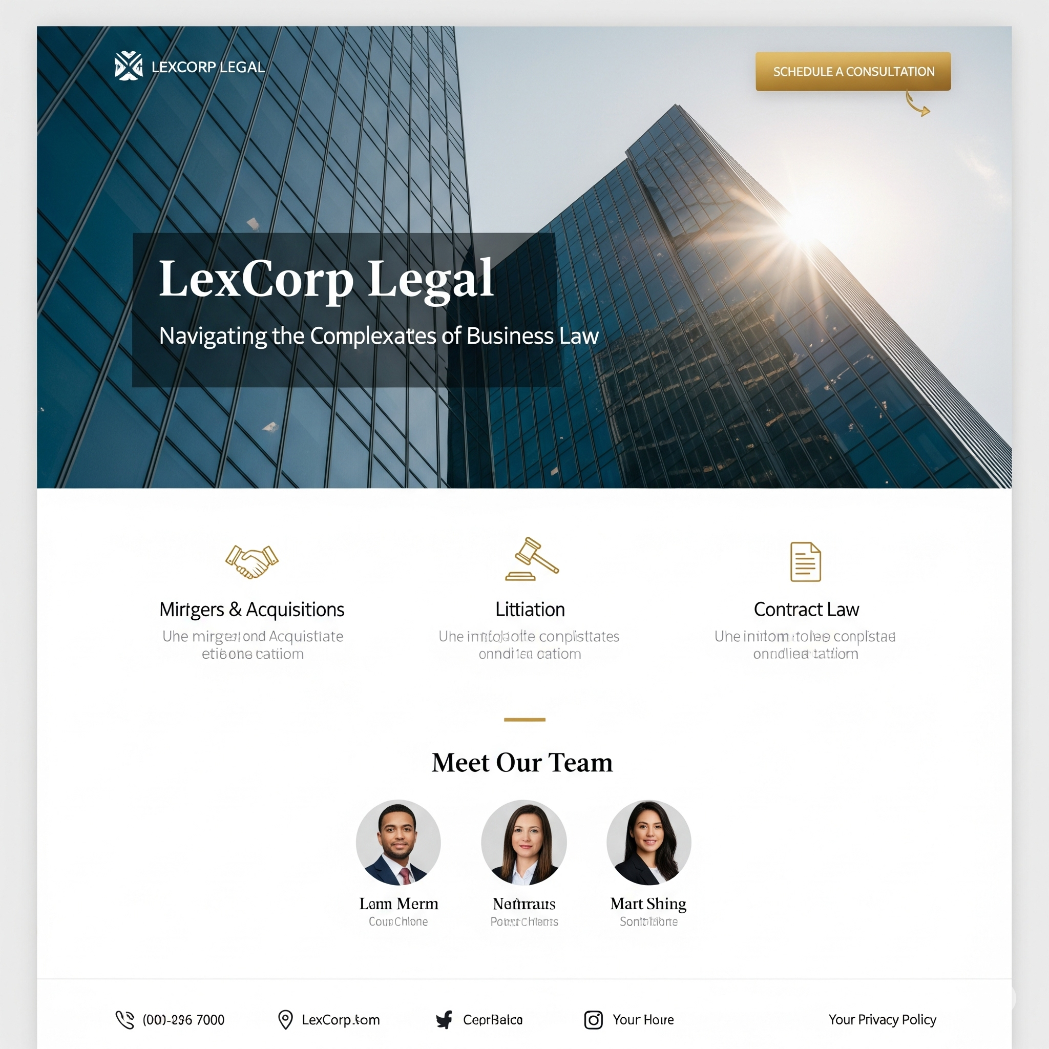 Preview da landing page para advocacia.